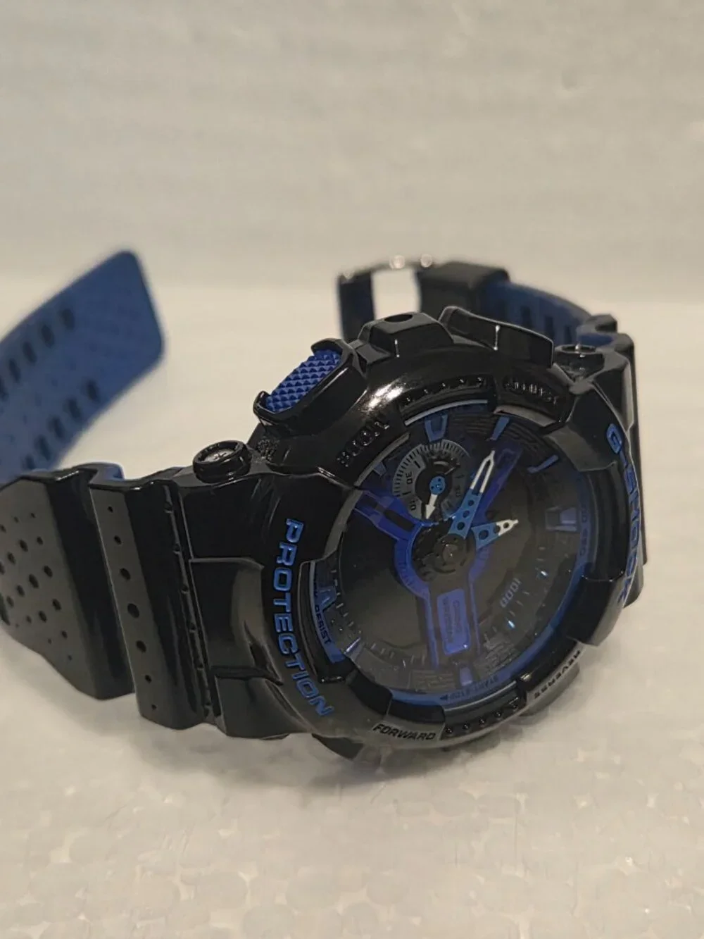 Casio G Shock Gloss Black and blue